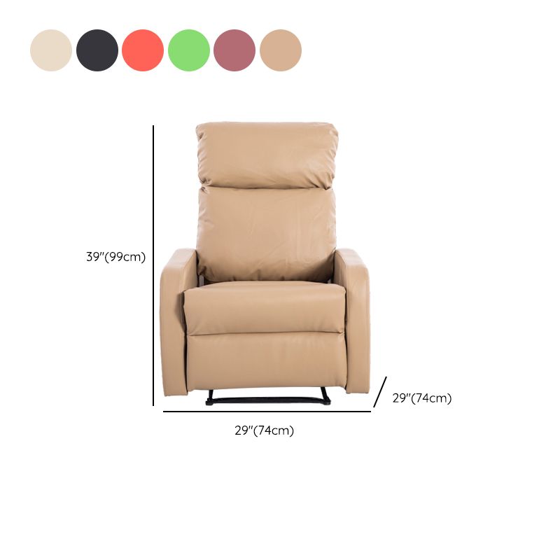 Handmatige handstand Standaard Recliner Solid Color Faux lederen recliner stoel