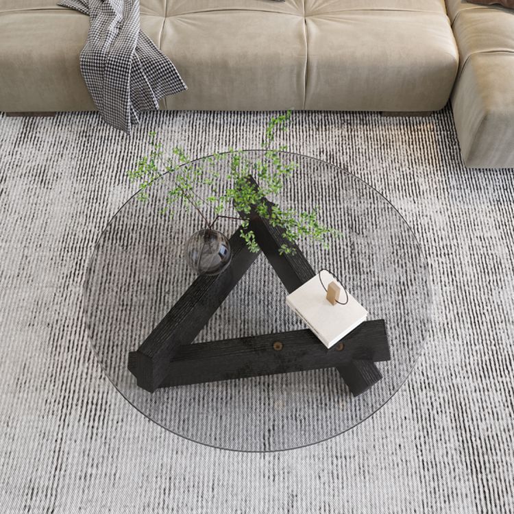 Contemporary Cross Legs Coffee Table 1 Single Wood Cocktail Table Clearhalo 'Coffee & Accent Tables' 'Coffee Tables' 'coffee_tables' 'furn' 'furn_coffee_tables' 'Furniture' 'furniture_coffee_tables' 'Living Room Furniture' 1200x1200_53c045d0-3a54-4f88-9ed8-8181e17c3ace