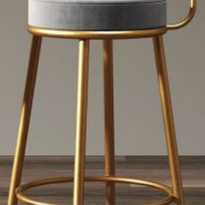 Nordic Style Upholstered Fabric Stools Armless Round Barstools for Home Use Clearhalo 'Bar Furniture' 'Bar Stools' 'bar_stools' 'furn' 'furn_bar_stools' 'Furniture' 'furniture_bar_stools' 'Kitchen & Dining Furniture' 1200x1200_53c06328-c23e-4f6f-b721-076573529164