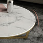 Contemporary Frame Coffee Table Round Slate Top Cocktail Table Clearhalo 'Coffee & Accent Tables' 'Coffee Tables' 'coffee_tables' 'furn' 'furn_coffee_tables' 'Furniture' 'Living Room Furniture' 1200x1200_53c275e4-ec7b-4088-b128-52730a1efcd4