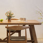Industrial Dinette Table Solid Wood Rectangle Dinner Table in Brown