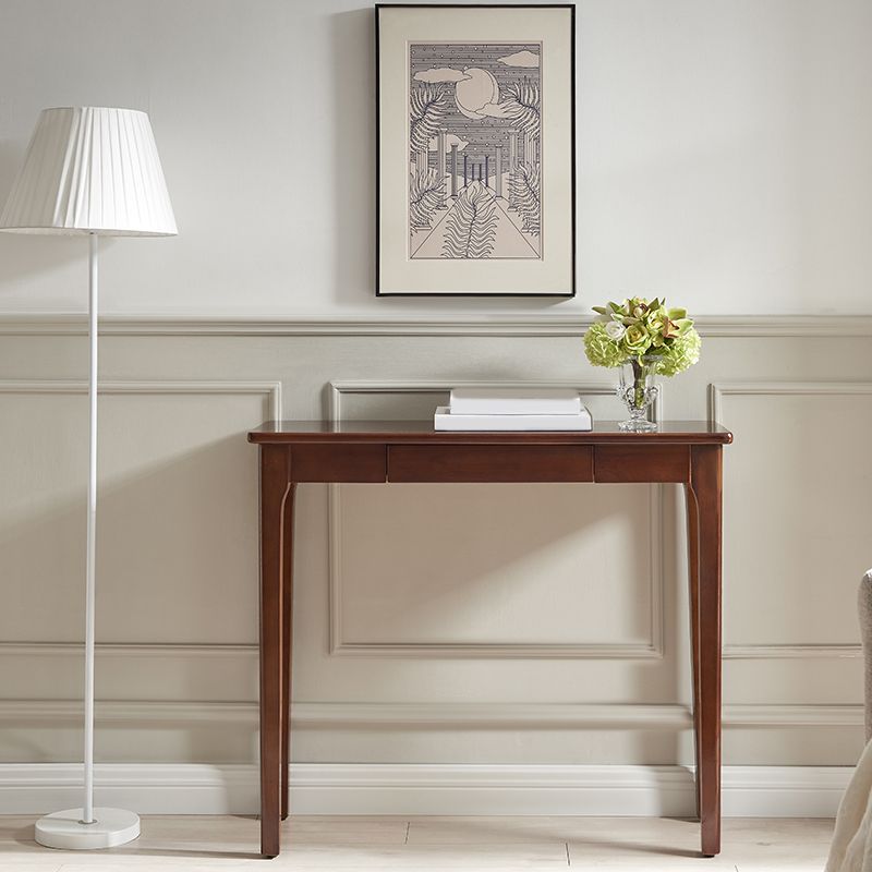 Tavolo da console in legno a 4 gambe a 4 gambe con archiviazione