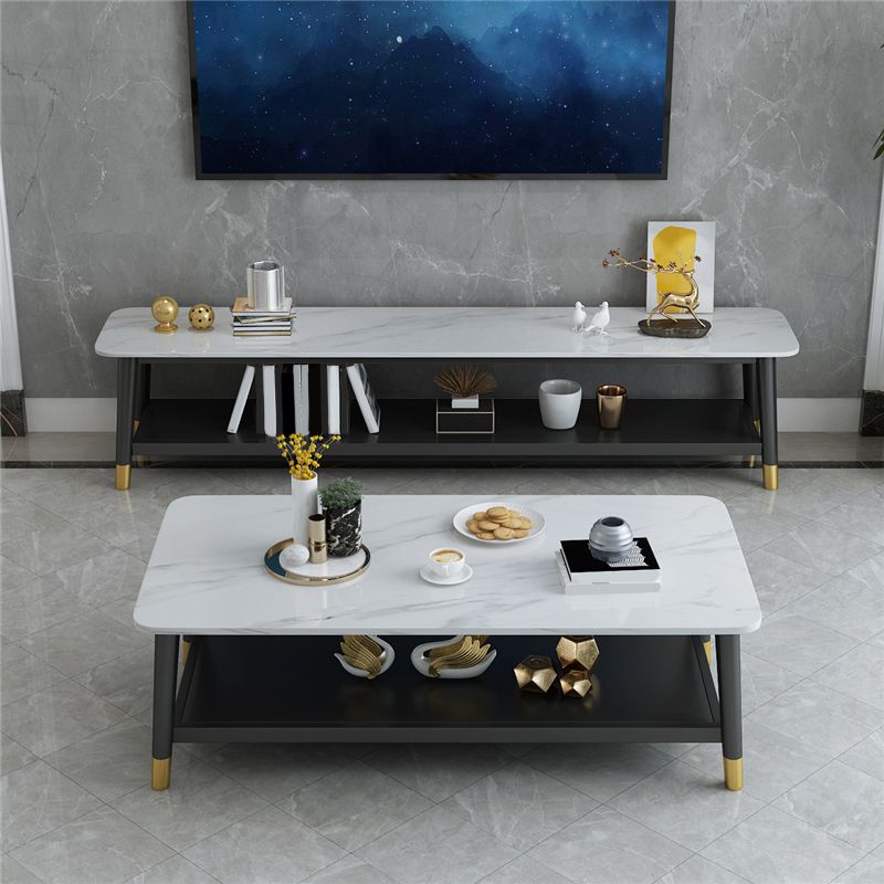 Contemporary Stone TV Console 1 Shelf Gray Media Console with Splayed Wooden Legs Clearhalo 'furn' 'furn_tv_stands_entertainment_centers' 'Furniture' 'Living Room Furniture' 'TV Stands & Entertainment Centers' 'TV Stands & Media Storage Furniture' 'tv_stands_entertainment_centers' 1200x1200_53c3ab2f-d81e-4371-be79-7db1d0f41b96