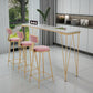 Glam Style Rectangle Bar Table Bar-Height Bistro Pub Table with 4 Legs Clearhalo 'Bar Furniture' 'Bar Tables' 'bar_tables' 'furn' 'furn_bar_tables' 'Furniture' 'Kitchen & Dining Furniture' 1200x1200_53c53eda-2e13-4dbf-9436-992ea54883e1