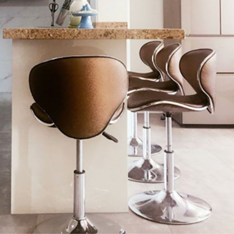 Contemporary Metal Barstool PU Leather Footrest Upholstered Counter Stool Clearhalo 'Bar Furniture' 'Bar Stools' 'bar_stools' 'furn' 'furn_bar_stools' 'Furniture' 'Kitchen & Dining Furniture' 1200x1200_53c767b8-30c1-4945-9aef-62dd7b69c983