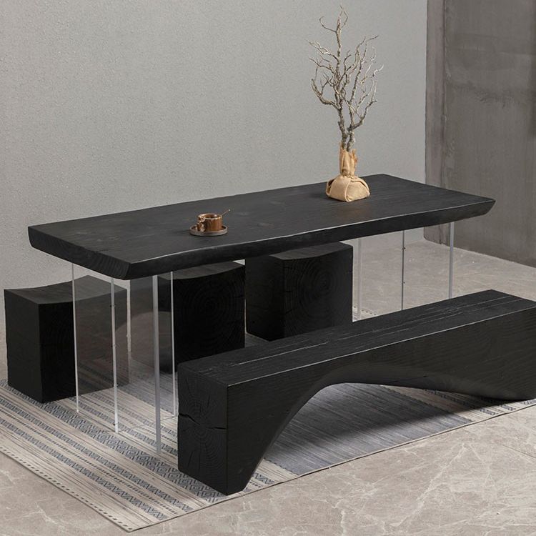 Modern Black in Solid Wood Counter Table Specialty Dining Table for Kitchen Clearhalo 'Dining Tables & Seating' 'Dining Tables' 'dining_table' 'furn' 'furn_dining_table' 'Furniture' 'Kitchen & Dining Furniture' 1200x1200_53c7d366-d6dc-45e9-b2fa-1c0ea6afa9ef