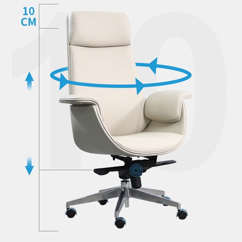 Modern Arms Included Chair High-Back Leather Desk Chair with Wheels Clearhalo 'furn' 'furn_office_chair' 'Furniture' 'Office Chairs' 'Office Furniture' 'office_chair' 1200x1200_53c897f9-15de-4dfa-aae4-94d129484fe0