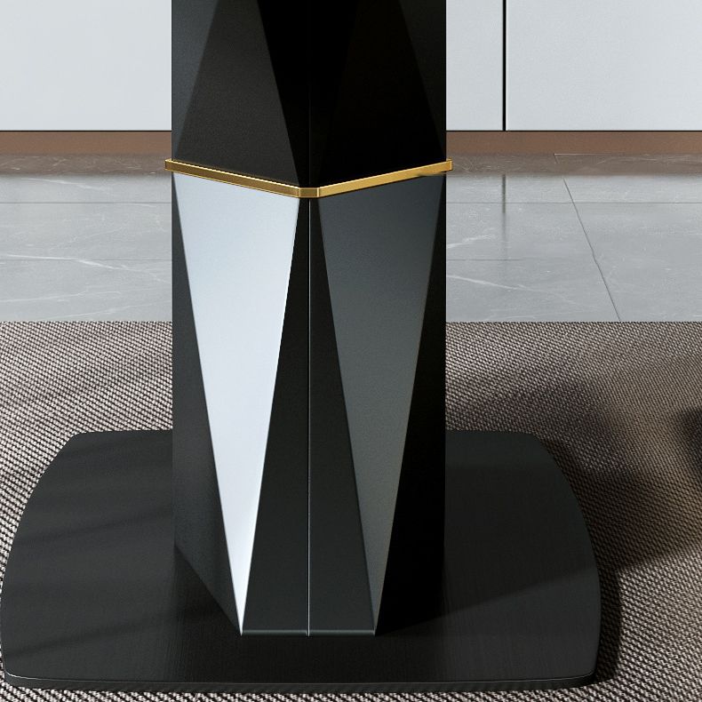 デザイナースタイル1/4/5/7ピース長方形ダイニングセット焼結ストーントップダイナテーブルセット