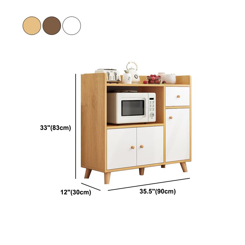 Modern 33" Height Cupboard Artificial Wood Frame Kitchen Sideboard for Dining Room Clearhalo 'buffet_sideboard' 'Buffets & Sideboards' 'furn' 'furn_buffet_sideboard' 'Furniture' 'Kitchen & Dining Furniture' 1200x1200_53c90267-b2fe-4e2c-85ce-8becfa8362ee
