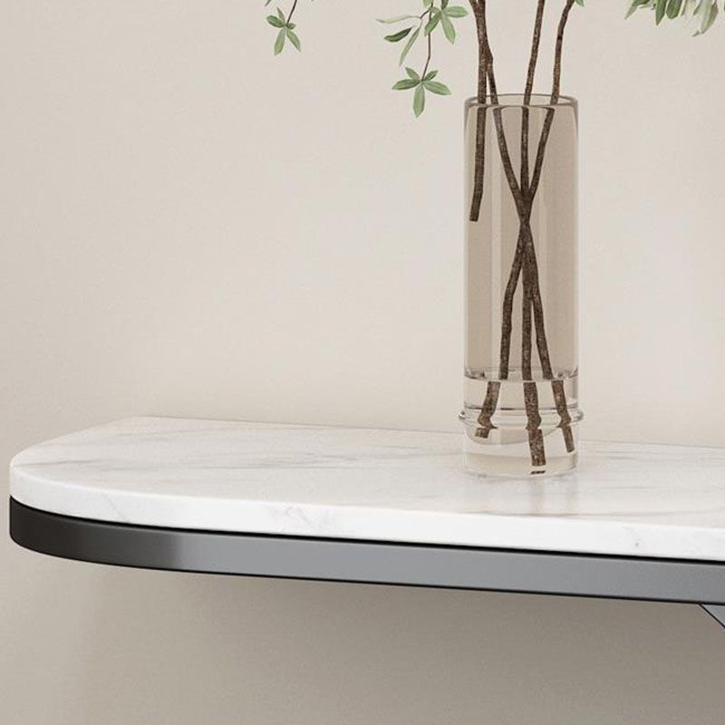 12 Zoll breiter Glamakzent Tabelle Halbmondmetallkonsole Tisch