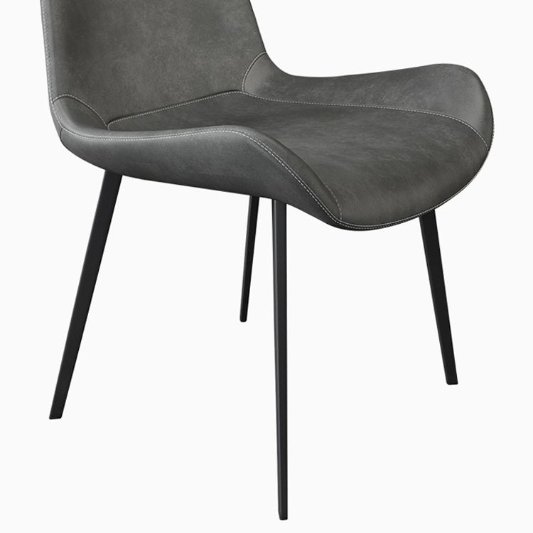 Leather Dining Chairs Industrial Design Solid Back Arm Side Chairs for Kitchen Clearhalo 'Dining Chairs' 'Dining Tables & Seating' 'dining_chair' 'furn' 'furn_dining_chair' 'Furniture' 'Kitchen & Dining Furniture' 1200x1200_53cb9a76-ecd6-4bab-8298-27cdd72b1b5c