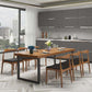 Brown Dinette Table with Metal Frame Industrial Solid Wood Top Dining Table Clearhalo 'Dining Tables & Seating' 'Dining Tables' 'dining_table' 'furn' 'furn_dining_table' 'Furniture' 'Kitchen & Dining Furniture' 1200x1200_53cc479d-1b35-4bda-a2fc-751597834440