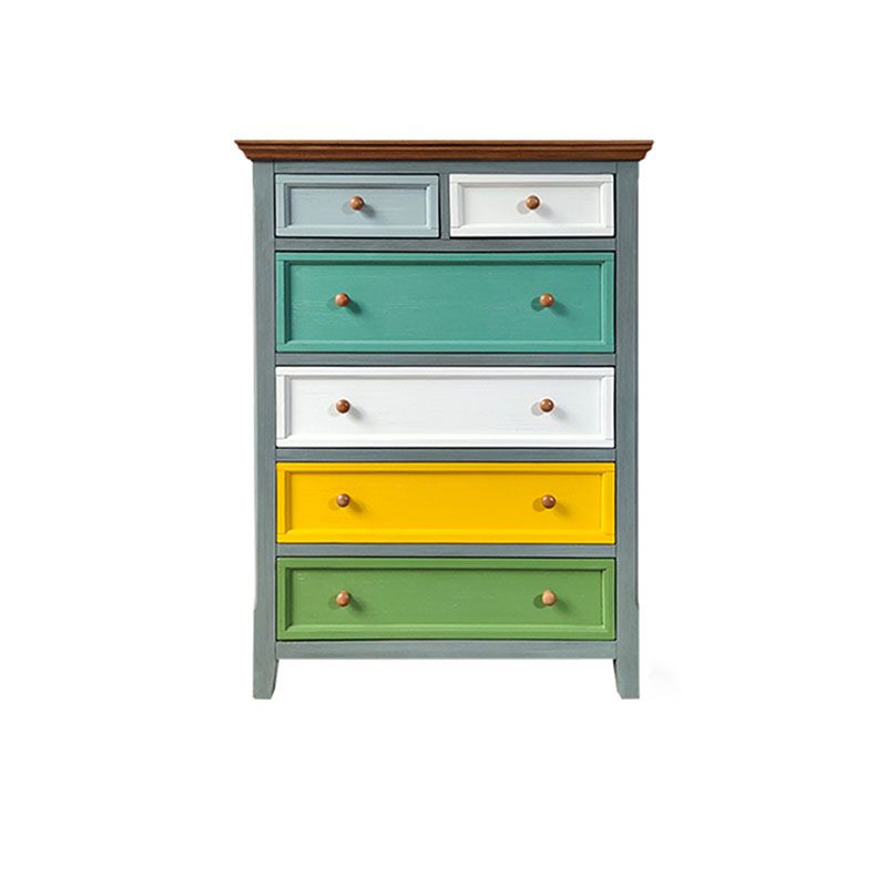 Slaapkamer nautische opbergkist 16 "brede houten borst met laden