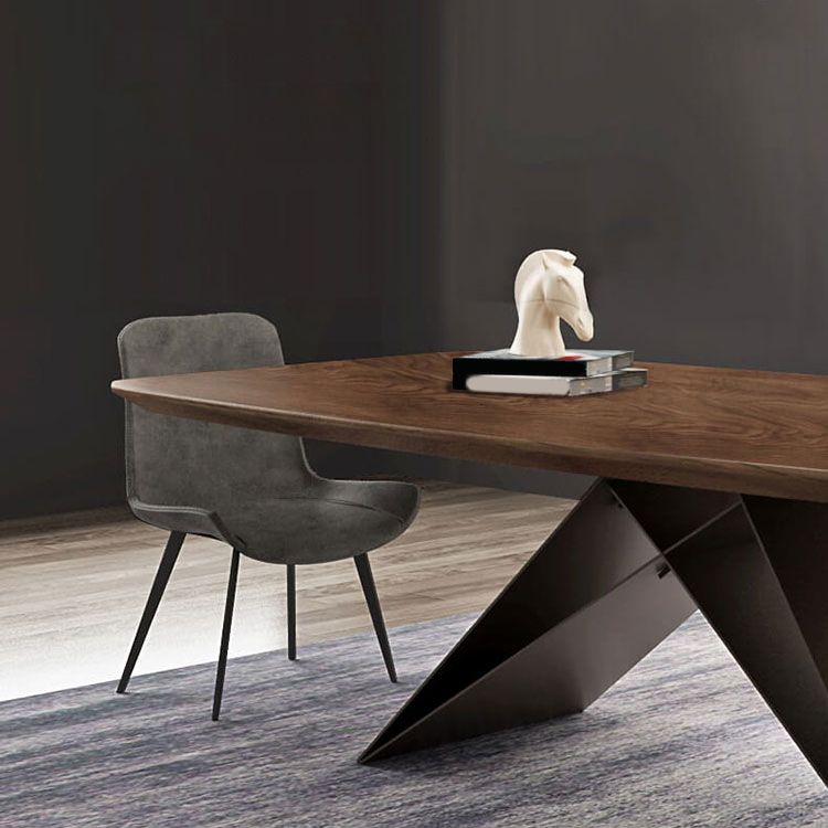 Industrial Dining Table Rectangle Wooden Top Dinner Table for Dining Room Clearhalo 'Dining Tables & Seating' 'Dining Tables' 'dining_table' 'furn' 'furn_dining_table' 'Furniture' 'Kitchen & Dining Furniture' 1200x1200_53d17b45-b9bb-4042-8d57-825e6e55d0b1