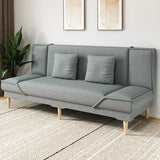 Contemporary Armless Convertible Sofa Linen Foldable Sofa for Apartment Clearhalo 'furn' 'furn_sofas' 'Furniture' 'Living Room Furniture' 'Sofa' 'sofas' 1200x1200_53d4768e-5813-41f4-aadd-f560711732d0