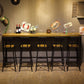 Pine Wood Bar Table Rectangle Industrial Bar Dining Table with Trestle Base Clearhalo 'Bar Furniture' 'Bar Tables' 'bar_tables' 'furn' 'furn_bar_tables' 'Furniture' 'furniture_bar_tables' 'Kitchen & Dining Furniture' 1200x1200_53d858e4-3874-4a21-b09c-c1c00c1860bd