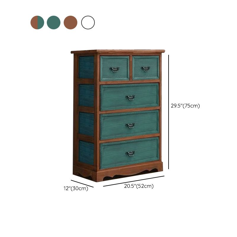 Coastal Storage Chest Solid Wood Dresser with 6/5 Drawers , 11.7 Inch W Clearhalo 'Bedroom Furniture' 'Dressers & Chests' 'dressers_chests' 'furn' 'furn_dressers_chests' 'Furniture' 1200x1200_53d89822-968b-4ee6-ac67-5f8066c8e711