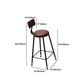 1/3 Pieces Industrial Iron Bar Table Set Round Bistro Set with Pine Wood Top