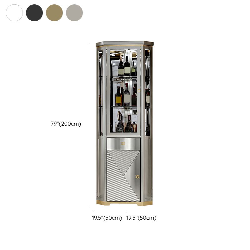 Zeitgenössische Eichenausstellungsständer Einheit Curio Schrank mit Türen