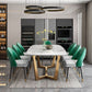 Contemporary Sintered Stone Rectangle Table Set 1/2/3/4/7/8 Pieces Dining Set for Home