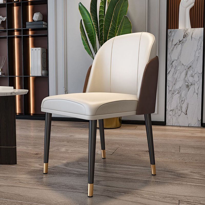 Scandinavian Home Side Chair Metal Upholstered Parsons Dining Room Chair Clearhalo ' kitchen&dining_furn' 'Dining Chairs' 'Dining Tables & Seating' 'dining_chair' 'furn' 'furn_dining_chair' 'Furniture' 'furniture_dining_chair' 'Kitchen & Dining Furniture' 'kitchen' 1200x1200_53df16de-f2eb-4471-a2c3-719beba0fb22