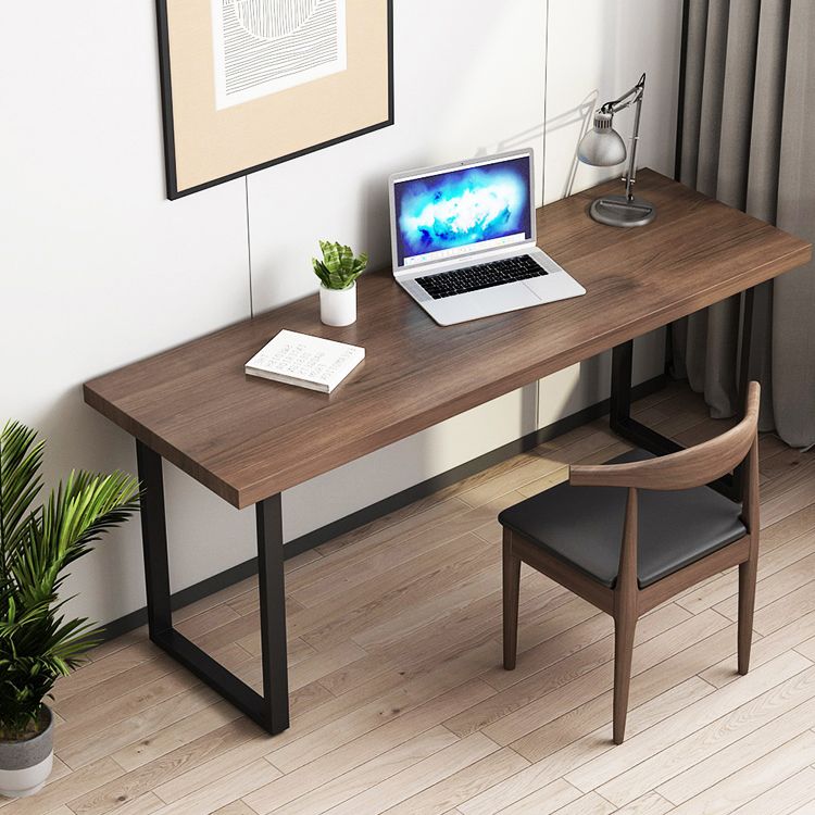 Industrial Style Office Desk Rectangle Wooden Sled Writing Desk for Home Clearhalo 'furn' 'furn_office_desk' 'Furniture' 'furniture_office_desk' 'Office Desks' 'Office Furniture' 'office_desk' 1200x1200_53e13451-d3d5-4b40-86a0-90763cc1c429