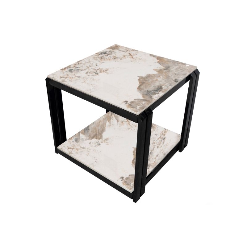 Square Marble Side Table Contemporary Black Storage Side Table Clearhalo 'Coffee & Accent Tables' 'End & Side Tables' 'end_side_table' 'end_side_tables' 'furn' 'furn_end_side_tables' 'Furniture' 'furniture_end_side_table' 'Living Room Furniture' 1200x1200_53e391f5-1d3b-4956-b532-8ef49e97359e