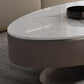 Glam Stone Single Coffee Table Pedestal Coffee Cocktail Table with Storage Drawers Clearhalo 'Coffee & Accent Tables' 'Coffee Tables' 'coffee_tables' 'furn' 'furn_coffee_tables' 'Furniture' 'Living Room Furniture' 1200x1200_53e434d0-e0cf-4773-92c1-3d5ca188ae68