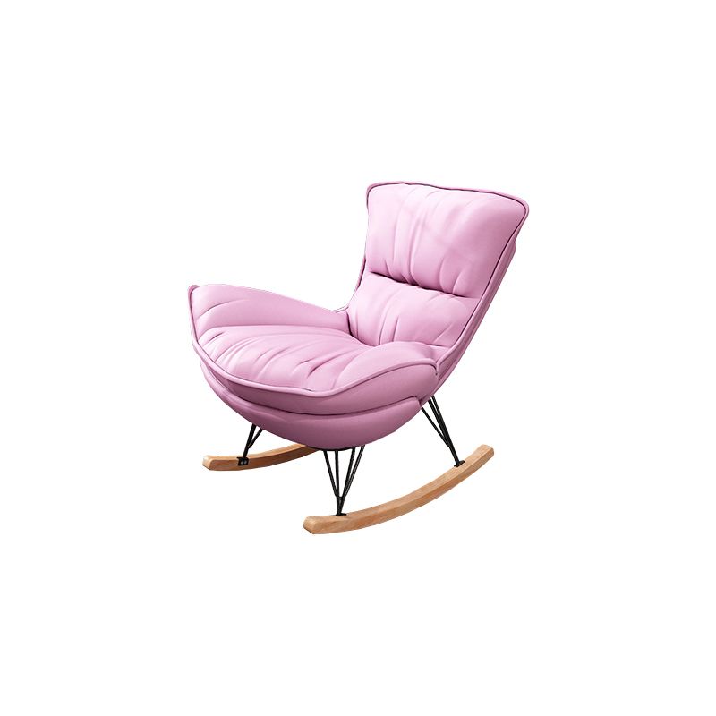 Silla tapizada de planeador moderno silla acento de botón con botones con piernas oscuras