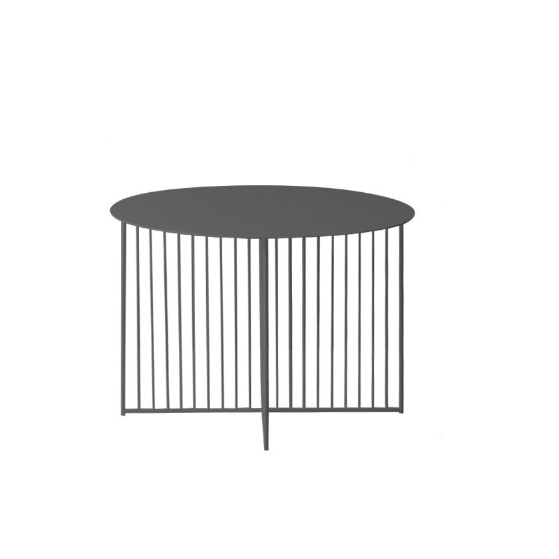 Mid-century Modern Iron Round Top Coffee Table Cross Legs Cocktail Table Clearhalo 'Coffee & Accent Tables' 'Coffee Tables' 'coffee_tables' 'furn' 'furn_coffee_tables' 'Furniture' 'Living Room Furniture' 1200x1200_53e4fd71-73f8-4bd0-bbf7-1a7f33fb081c