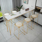Nordic Glam Style Bar Counter Table Rectangle Stone Table for Kitchen
