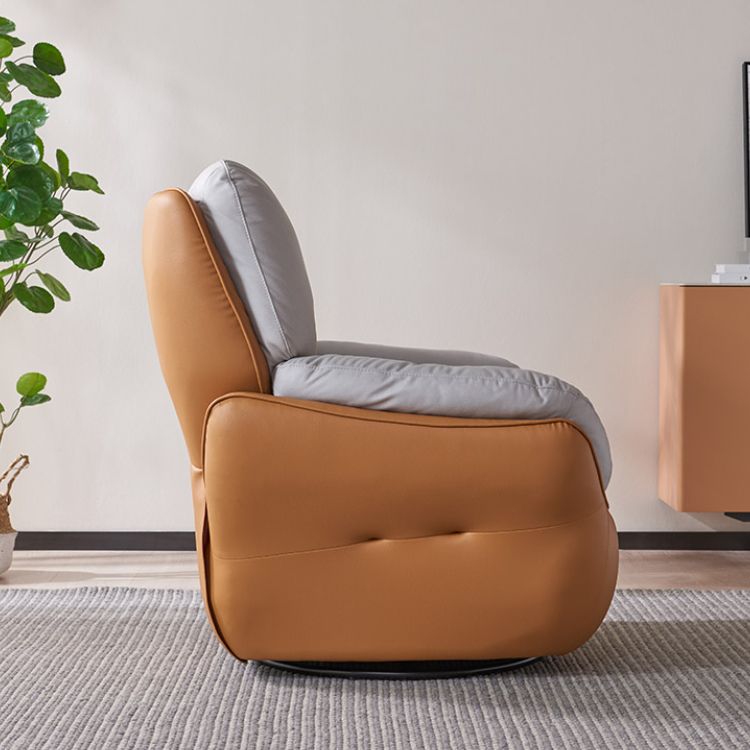 Recliner a Wingback contemporanea Base girevole in metallo interno reclinabile