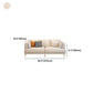 Contemporary Faux Leather Sofa Recessed Arm Furniture Sectionals in Beige