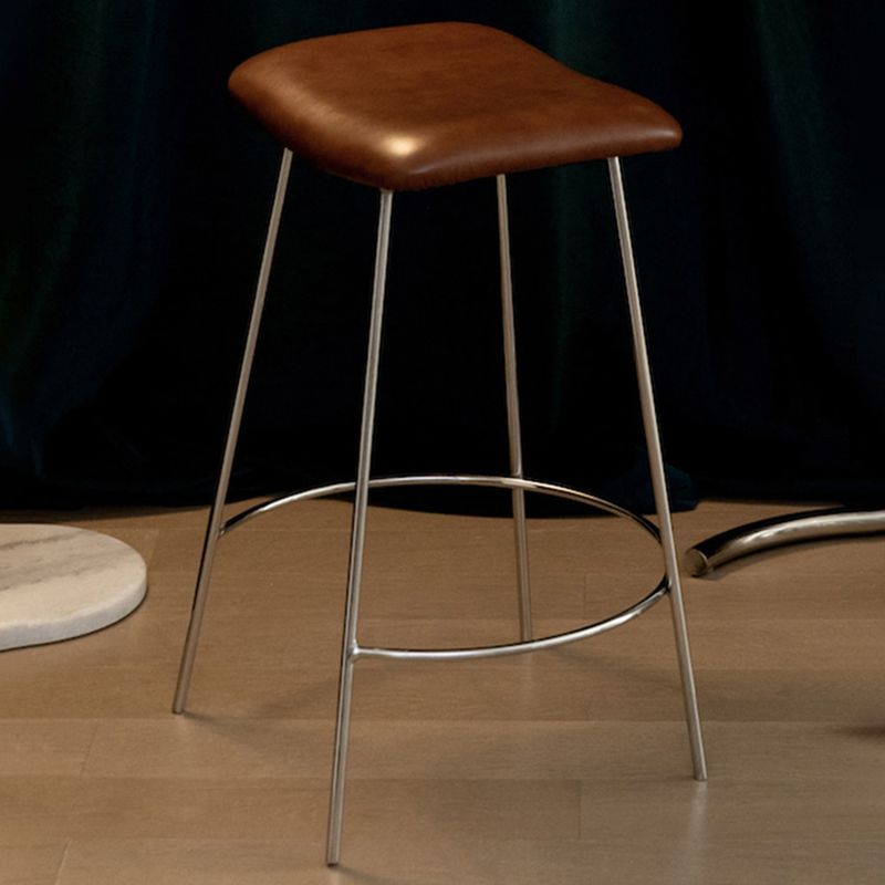 Nordic Style Leather Upholstered Barstool 4 Feet 27-inch Bar Stool for Dinning Room Clearhalo 'Bar Furniture' 'Bar Stools' 'bar_stools' 'furn' 'furn_bar_stools' 'furniture_bar_stools' 'Kitchen & Dining Furniture' 'kitchen&dining_furn' 'kitchen' 'kitchen_furn' Furniture' 1200x1200_53e9f11e-a5b7-4618-a662-af60548e292d