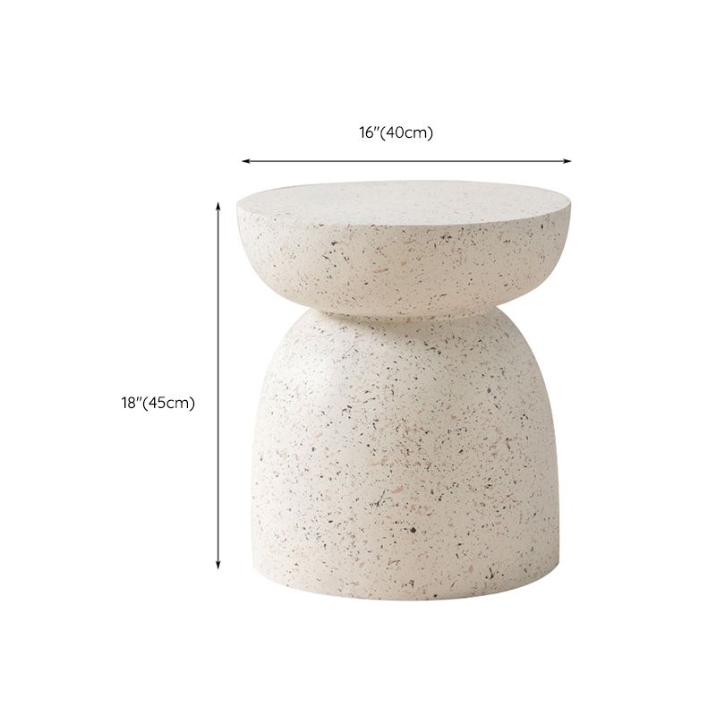 Contemporary Beige End Table 17.7" Tall Pedestal Nesting Side Tables Clearhalo 'Coffee & Accent Tables' 'End & Side Tables' 'end_side_tables' 'furn' 'furn_end_side_tables' 'Furniture' 'Living Room Furniture' 1200x1200_53e9f8f4-7ba8-42b8-87eb-ab1b194c194e