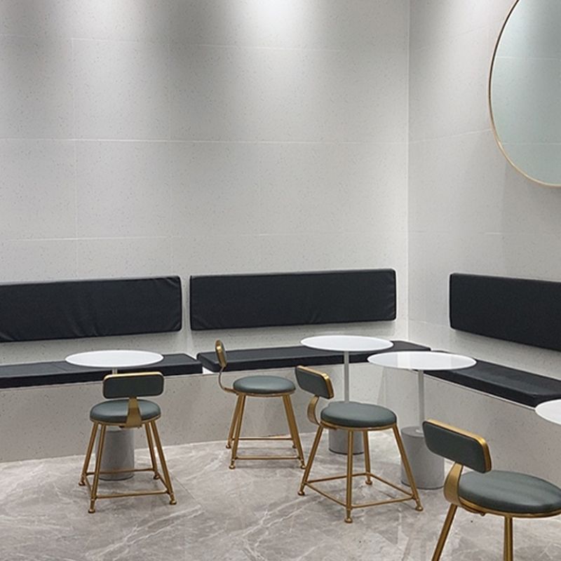 アイアンエンド表15.7 "灰色の長い世紀半ばの丸いサイドテーブル