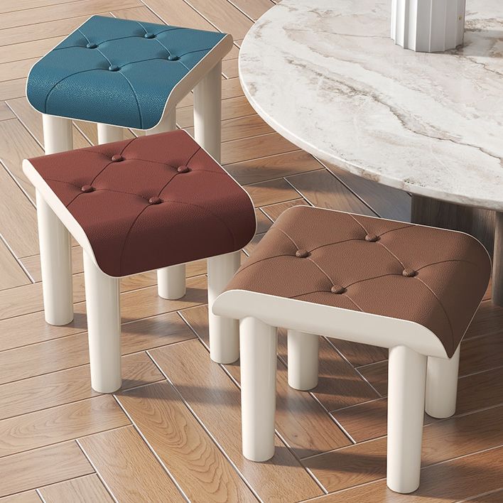 現代のオットマンフェイクレザーアクリルフレームタフト長方形のオットマン