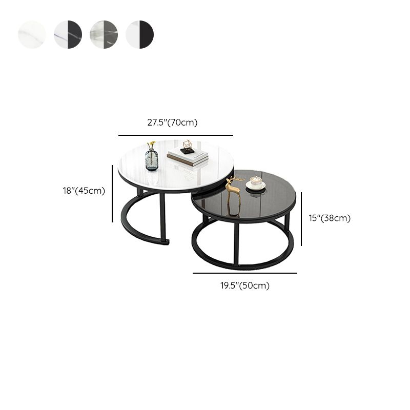 Cadre de table basse contemporaine Ensemble de table de café en verre haut de gamme