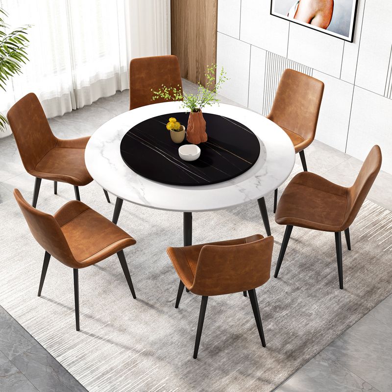 Modern Restaurant Table and Chair Set 1/4/5/7 Pieces Round Dining Table Set Clearhalo 'Dining Room Sets' 'Dining Tables & Seating' 'dining_room_set' 'furn' 'furn_dining_room_set' 'Furniture' 'Kitchen & Dining Furniture' 1200x1200_53ed3af5-8298-43d3-a7db-f7583e07b861