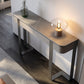 Mesa de consola de media luna de piedra Modern 13.78 "W Table de acento para Hall