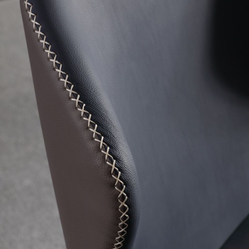Contemporary Leather Dining Side Chair Wingback Side Chair for Brasserie Clearhalo ' kitchen&dining_furn' 'Dining Chairs' 'Dining Tables & Seating' 'dining_chair' 'furn' 'furn_dining_chair' 'Furniture' 'furniture_dining_chair' 'Kitchen & Dining Furniture' 'kitchen' 1200x1200_53ee441a-c8b4-40a2-87c5-022e3aefcdd5