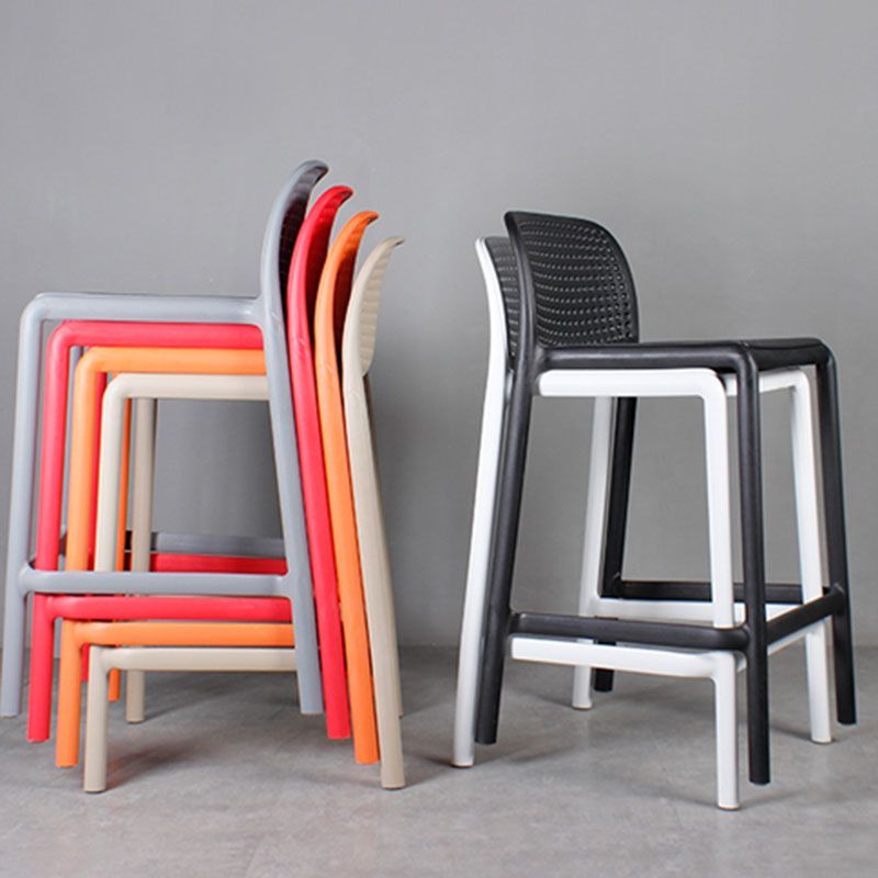 Nordic Macron Stackable Counter Stools Colorful Indoor Plastic Bar Stool Clearhalo 'Bar Furniture' 'Bar Stools' 'bar_stools' 'furn' 'furn_bar_stools' 'furniture_bar_stools' 'Kitchen & Dining Furniture' 'kitchen&dining_furn' 'kitchen' 'kitchen_furn' Furniture' 1200x1200_53ef1b37-180d-44f9-820f-46d51154691d
