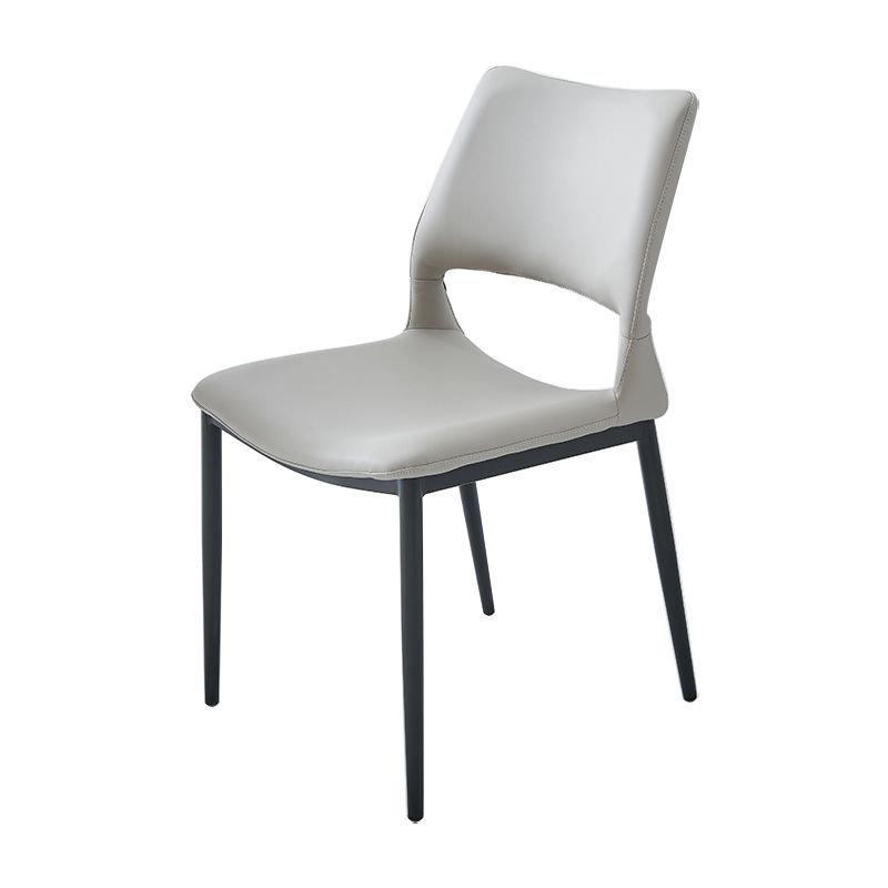 Modern Leather Restaurant Side Chair Matte Finish Open Back Dining Chair (Set of 2) Clearhalo ' kitchen&dining_furn' 'Dining Chairs' 'Dining Tables & Seating' 'dining_chair' 'furn' 'furn_dining_chair' 'Furniture' 'furniture_dining_chair' 'Kitchen & Dining Furniture' 'kitchen' 1200x1200_53ef5539-b8de-4408-827a-bfca648da81b