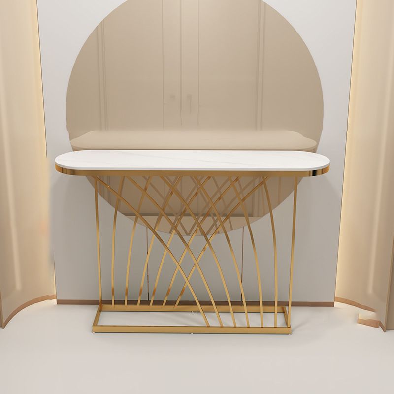 Tavolo da console Hall 31,5 "Tavolo di accento ovale con scaffale