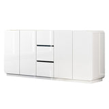 Junta lateral de estilo glamorante Buffet de comedor de madera con gabinetes y cajones