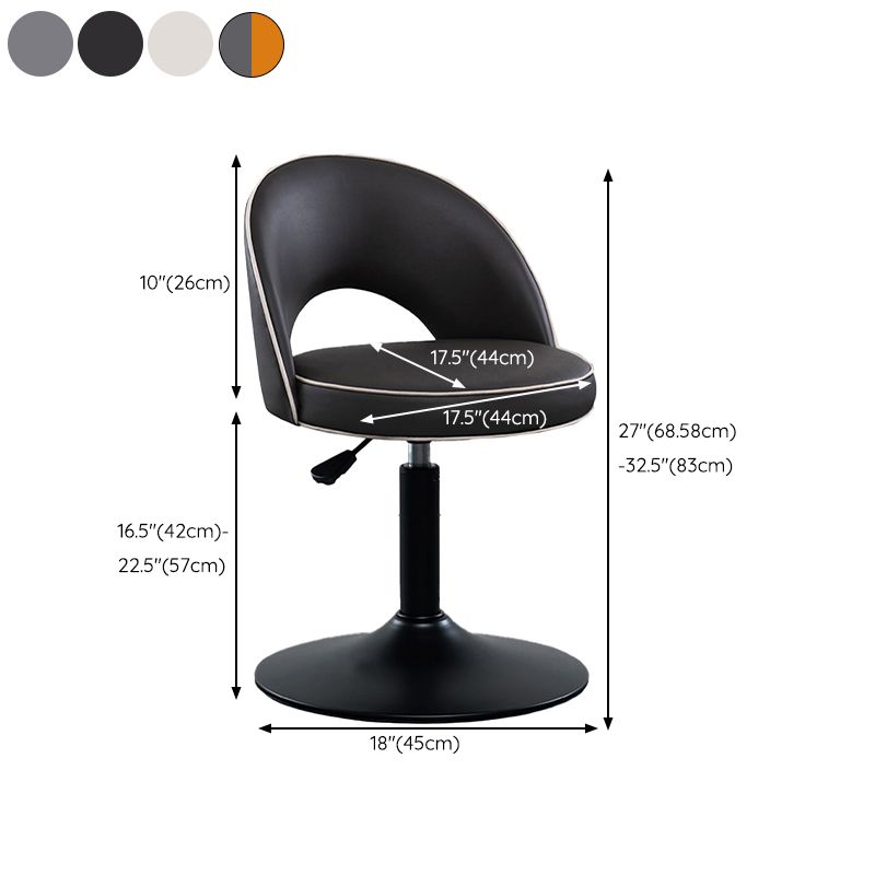 Tabourets de bar pivotants à hauteur réglable, style Glam, en simili cuir, avec base noire
