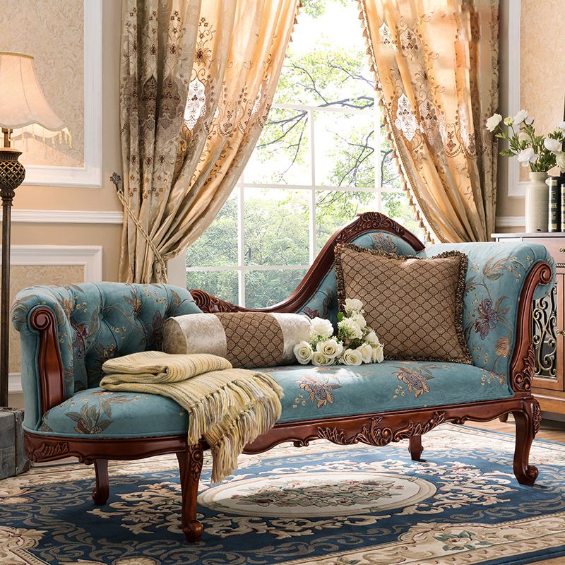 Upholstered Chaise Lounge Couch One Armed Lounge Solid Wood Chair Clearhalo 'Chairs & Seating' 'Chaise Lounge' 'chaise_lounge' 'furn' 'furn_chaise_lounge' 'Furniture' 'Living Room Furniture' 1200x1200_53f5a946-9ae8-43bb-9fca-48c36edee3f3