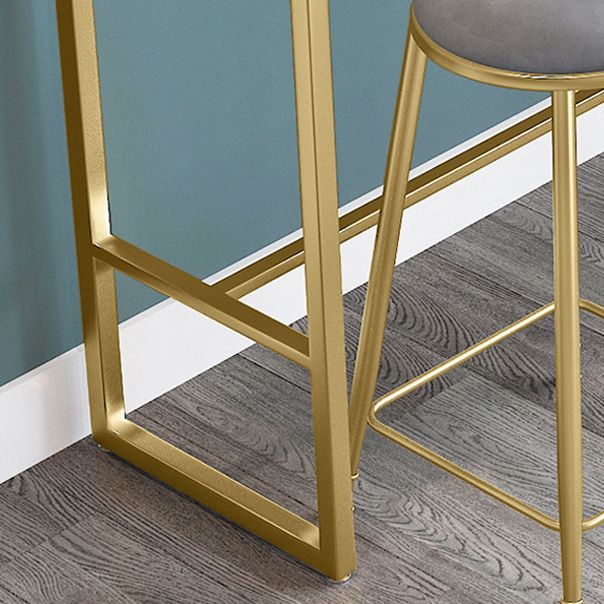 White Glam Style Bar Table in Faux Marble and Metal Bar Table for Living Room, Only Table Clearhalo 'Bar Furniture' 'Bar Tables' 'bar_tables' 'furn' 'furn_bar_tables' 'Furniture' 'furniture_bar_tables' 'Kitchen & Dining Furniture' 1200x1200_53f6a71e-54c8-44b7-a4cf-251db84cd9b9