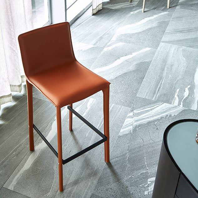 Contemporary Bar and Counter Stool Low Back Stool with 4 Legs Clearhalo 'Bar Furniture' 'Bar Stools' 'bar_stools' 'furn' 'furn_bar_stools' 'Furniture' 'furniture_bar_stools' 'Kitchen & Dining Furniture' 1200x1200_53f713c2-1818-41ef-83da-5df3cf7eb587