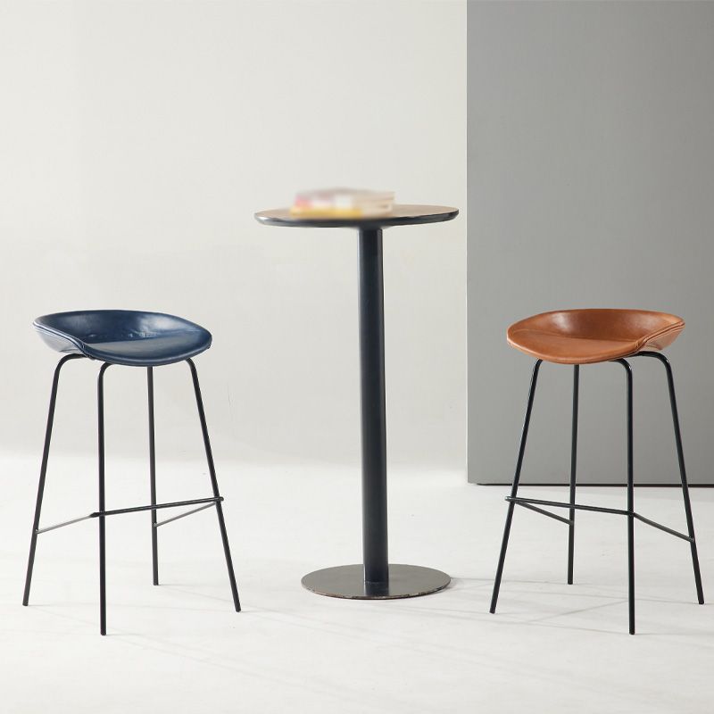 Industrial Style Bar Stool Iron Legs Bucket Seat for Restaurant Bar Clearhalo 'Bar Furniture' 'Bar Stools' 'bar_stools' 'furn' 'furn_bar_stools' 'furniture_bar_stools' 'Kitchen & Dining Furniture' 'kitchen&dining_furn' 'kitchen' 'kitchen_furn' Furniture' 1200x1200_53f7ad81-47c5-41a1-8219-f47bcac3fa10